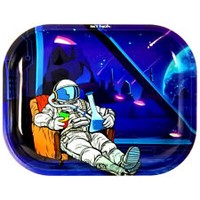 Astro Chillin' | Spaced Out Premium Metal Rolling Tray - Small 7