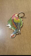 Parrot Keychain Metal Acrylic Colorful 2 1/4