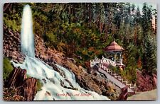 Ozone Falls Springs Waterfall Gazebo Foreset Stairway Historic Vintage Postcard picture