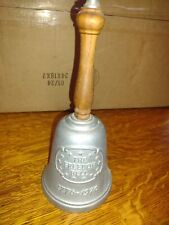 Vintage Bicentennial AG Freedom Bell Pewter with Wooden Handle picture