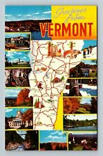 VT-Vermont, Scenic Greetings, Montage Images, Vintage Postcard picture