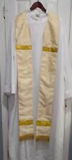Off-White with Gold decorative trim Priest/Pastor Stole (vestment) picture