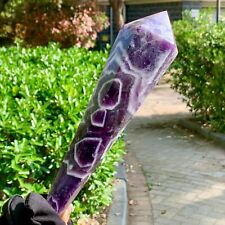 377G Natural Dream Amethyst Quartz Crystal Single End Magic Wand Therapy picture