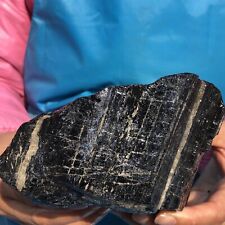 4.37LB TOP Natural Black Tourmaline Crystal Rough Mineral Healing Specimen 485 picture