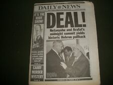 1997 JAN 15 NEW YORK DAILY NEWS NEWSPAPER - NETANYAHU & ARAFAT AGREE - NP 1152 picture