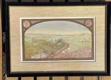 Ze'ev Raban - Jericho - 1950s vintage lithograph - beautifully framed and matted picture