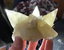 Green And Yellow Calcite Quartz Crystal Cluster Self Standing picture