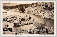 Casting For Bass Fishing Medicine Park Oklahoma OK RPPC Real Photo Postcard picture