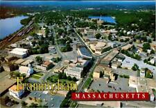 Framingham, MA Massachusetts  DOWNTOWN BIRD'S EYE VIEW Middlesex Co 4X6 Postcard picture