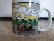 THE FAR SIDE Gary Larson Vintage 1986 Coffee Mug Cup Fishing Atomic Explosion picture