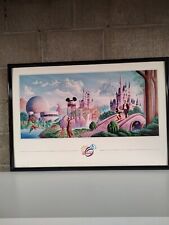 Vintage Walt Disney and Mickey Mouse in Heaven Framed Print/Poster. picture