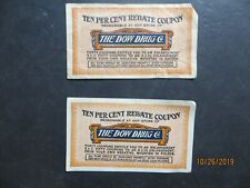 Vintage The Dow Drug Co. Rebate Coupon picture
