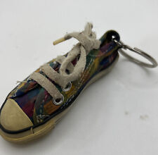 1987 Creeks Plaid Rainbow Multi Colored Sneaker Tennis Shoe Mini Keychain 4