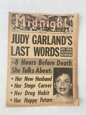 1969 Judy Garland Vintage Newspaper Midnight Tabloid National Enquirer Wizard Oz picture