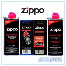 Zippo 2 x 4oz Fuel Fluid and 1 Flint & 1 Wick Value Pack GIft Set Combo picture