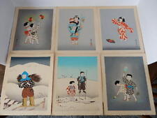 Keiko Yurimoto Japanese Children Wood Block Prints picture