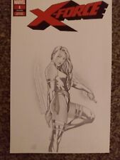 X-MEN PSYLOCKE X-FORCE ORIGINAL SKETCH COVER COMIC ART DRAWING NOT A PRINT picture