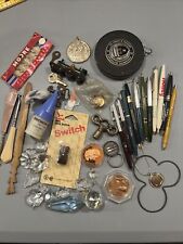 Vintage junk drawer lot items advertising Smalls Older As Shown picture