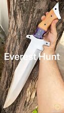 20” EVEREST CUSTOM D2 STEEL HUNTING PREDATOR FULL TANG BOWIE KNIFE W/SHEATH picture