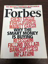 Vintage Forbes April 2008 Magazine Credit Crisis Foreclosures Market Crash  picture