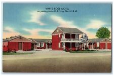 c1940 White Rose Motel Exterior Roadside New Orleans Louisiana LA Trees Postcard picture