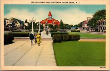 Postcard Ocean Pathway and Auditorium, Ocean Grove NJ picture