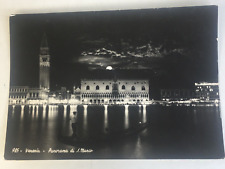 Venice Italy RPPC Postcard Early 1900s Rare Moonlight Gondola Nighttime picture