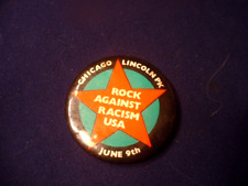 Vintage Rock Against Racism Chicago Lincoln Park 1 5/8