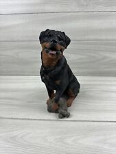 Vintage 1995 Living Stone Rottweiler Sit W/ a Stick. Statue Figurine 9.5” USA picture