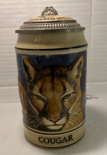 Vintage Budweiser Endangered Species Series Stein Cougar 1994  #42410 picture