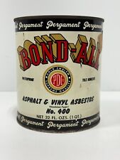 Vintage Advertsing Bond-all can 1 quart no 400 gas and oil collectible picture