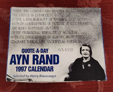 RARE Ayn Rand Quote A Day Calendar 1997 Harry Binswanger picture