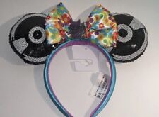Walt Disney World Resort Pop Century Minnie Mouse Sequin Record Ears Headband picture
