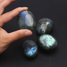 Natural Labradorite Moonstone Crystal Quartz Polished Palm Stone Healing Reiki picture