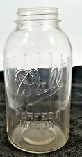 Vintage Ball Perfect Mason Half Gallon Square Ribbed Clear Canning 9 Ribs picture