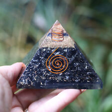 ELITE Shungite Orgone Pyramid 75mm LG 3in MOST Powerful EMF & 5G Protection picture