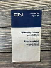 Centage June 16, 1971 CN Canadian National Train Content Schedules picture