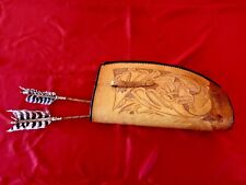 Vintage handmade Southwestern Quiver engraved leather + Bows picture
