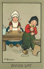Postcard C-1910 Ethel Parkinson Baking Day artist crafts Dutch Children 23-12184 picture