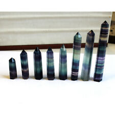40-70mm Natural Colorful Fluorite Quartz Crystal Point Wand Stone Healing Reiki picture