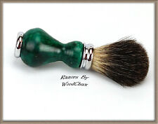 Handmade Boxelder Wood Silver Badger Hair Shaving Brush Made In USA Wood 282 picture
