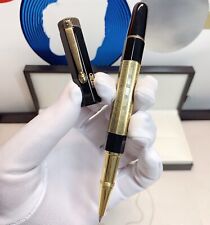 Luxury Egypt Double Color Series Black+Gold Color Rollerball Pen 0.7mm Ink picture