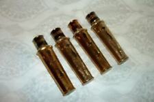 FABERGE ART DECO PERFUME MINIATURE BRASS TUBES BOTTLES ROLL ON SET 4 1920-1940 picture