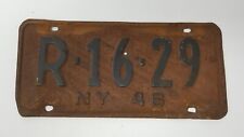 1946 New York NY 46 Car License Plate Original Paint R 16 29 Vintage picture