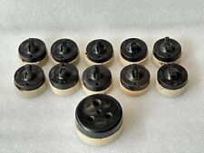 19s CENTURY VINTAGE SMALL BACELITE & CERAMIC BASE ELECTRIC 10 SWITCHS & 1 SOCKET picture