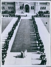 1934 Ucla Graduating Class Members Marching To Royce Hall Education 7X9 Photo picture