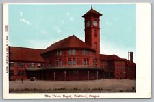 Postcard The Union Depot Portland Oregon Round Building Britton & Rey picture
