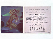 March 1957 Pinup Girl Blotter by Layne- In The Beam- White Candy Company picture