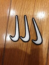 (3) Nike  Logo  Embroidered Iron On Patches  Approx. 2”x .75” picture