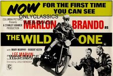 1954 THE WILD ONE MARLON BRANDO ON TRIUMPH MOTORCYCLE MOVIE POSTER BAD BOY GANG picture